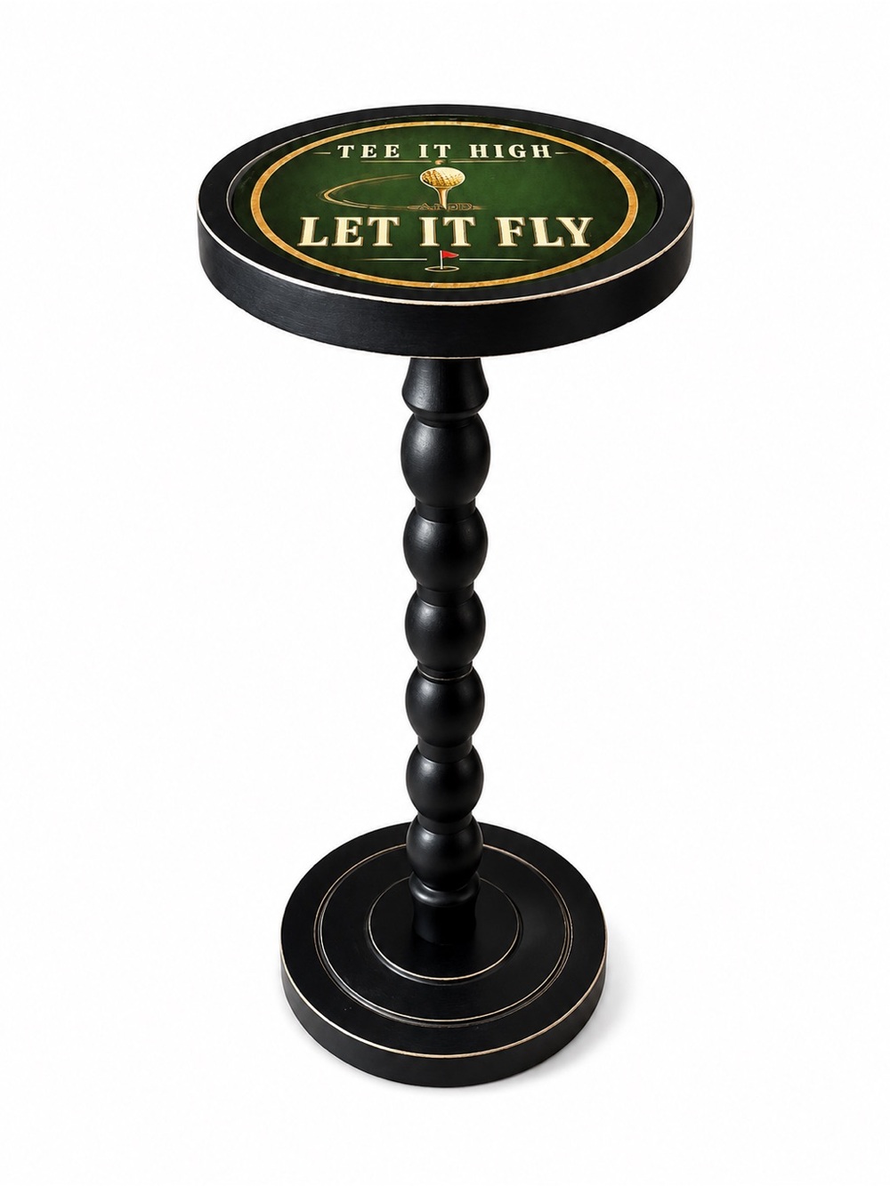 Tee It High Let It Fly Golf Drink Table. Modern Whiskey Martini Stand, End Table